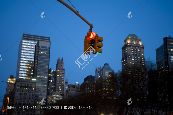 紐約；夜燈；