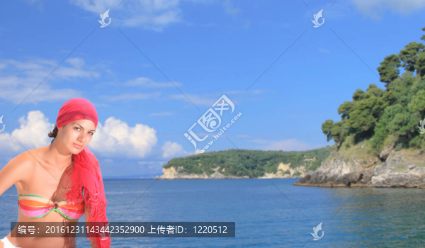 海灘上的女人