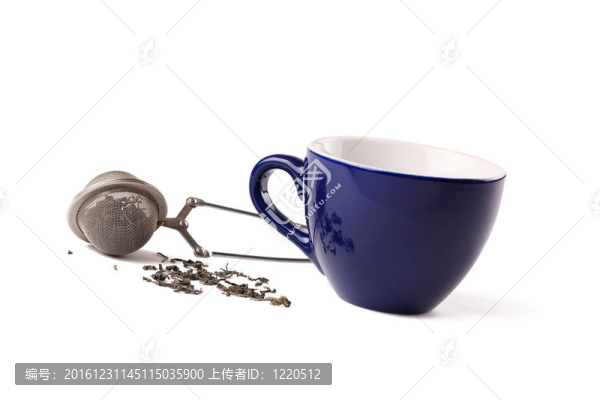 綠茶；茶濾網和杯