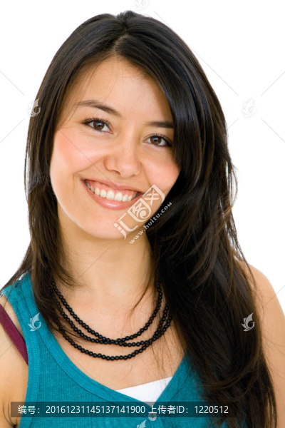 美麗的女孩微笑