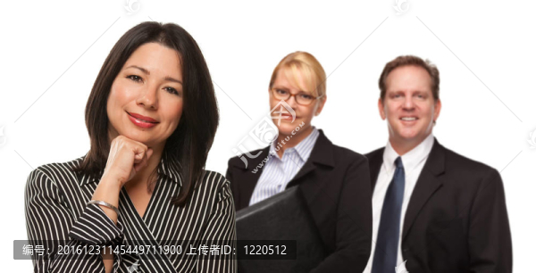 在前面的商人西班牙女人White
