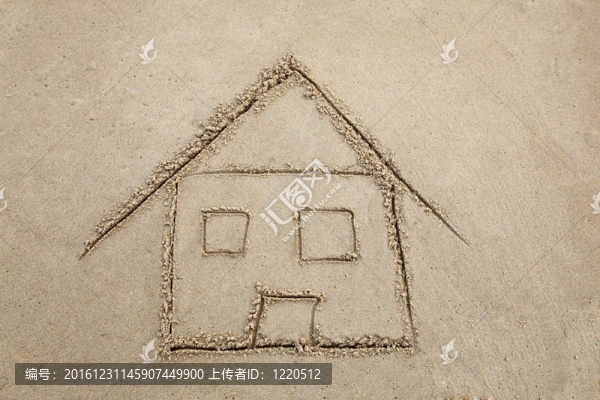 海灘上沙灘上的沙灘屋-匯圖網(wǎng) www.fosd68.com 海灘上沙灘上的沙灘屋