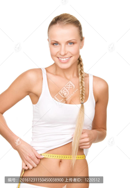 帶卷尺的美女