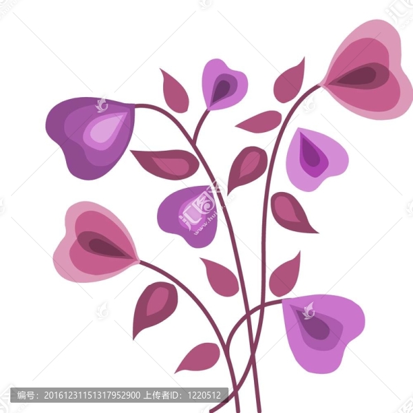 花與葉心；圖
