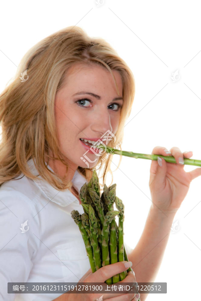 綠蘆筍女人