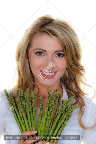 綠蘆筍女人