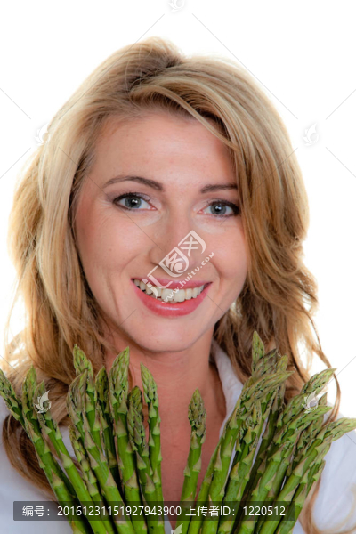 綠蘆筍女人