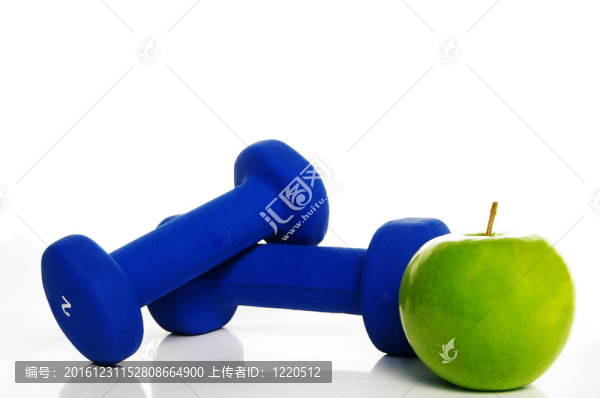 兩個(gè)砝碼和一個(gè)青蘋果
