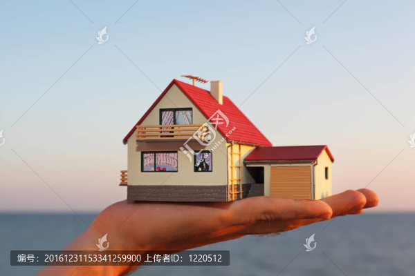 帶海的車庫車庫模型