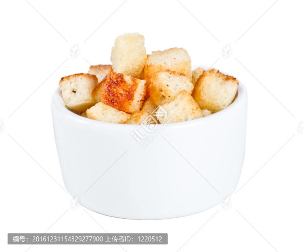 在一個陶瓷碗盅棧和分散孤立在白色背景。