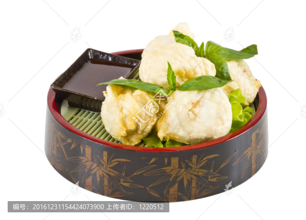 日本料理；炸香菇