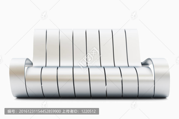 白色背景的金屬沙發(fā)