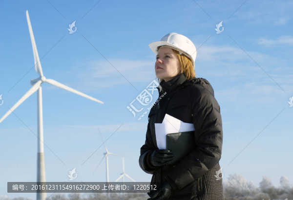 女工程師或建筑師與疑問