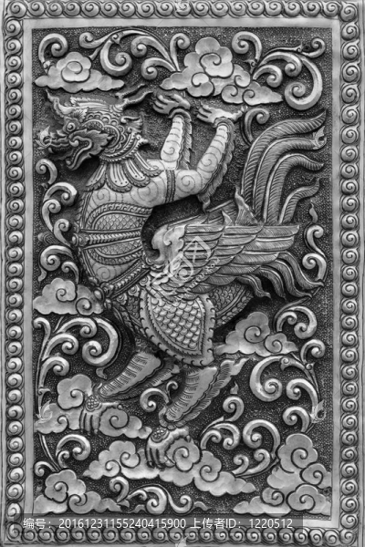 在羅摩衍那銀工藝品動物；Chiangmai；泰國