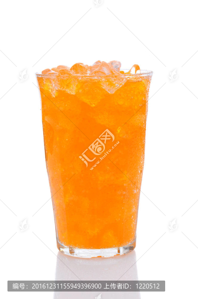 橙汁蘇打玻璃
