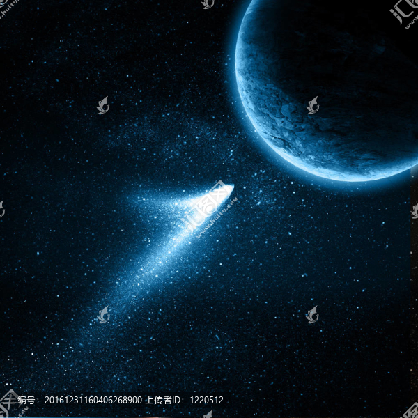 彗星飛向太空的行星