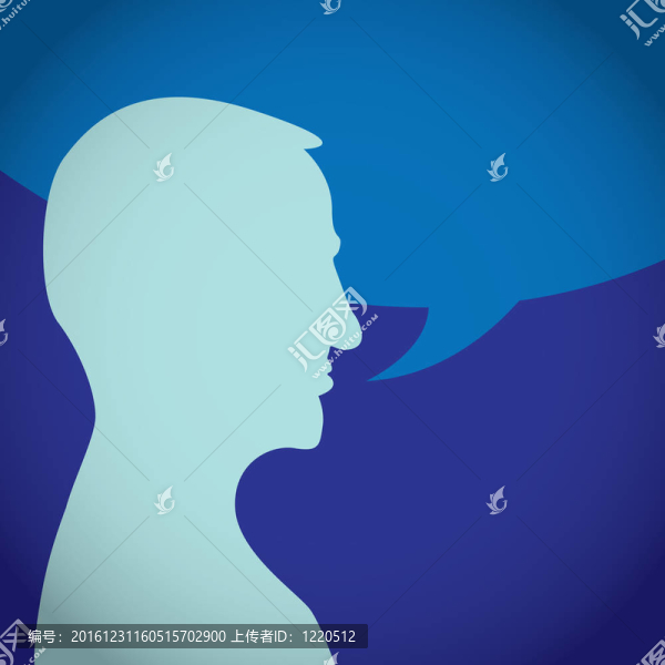 說(shuō)話男人剪影