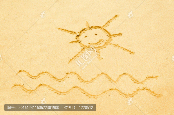 沙灘上微笑的太陽(yáng)