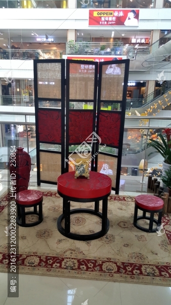 紅色圓凳,中國家具