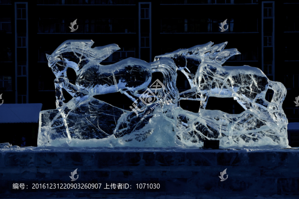 冰雕,駿馬