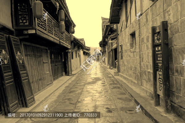 閬中古城筆向街,老街