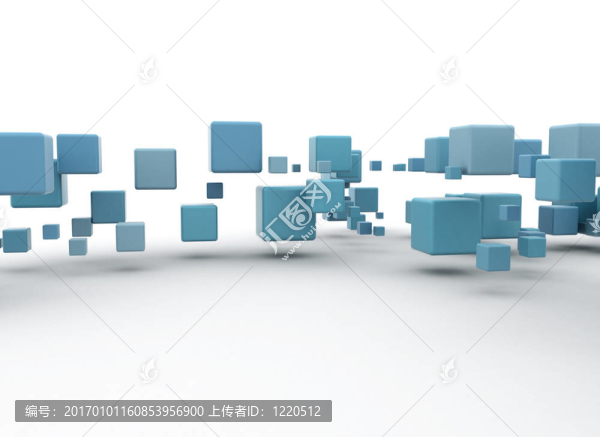 抽象藍(lán)色3D框