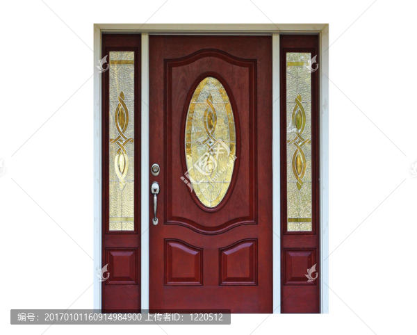 磚satirway進入一個美麗的木制和蝕刻現(xiàn)代乙烯基玻璃前門邊的豪宅里為你的文字。