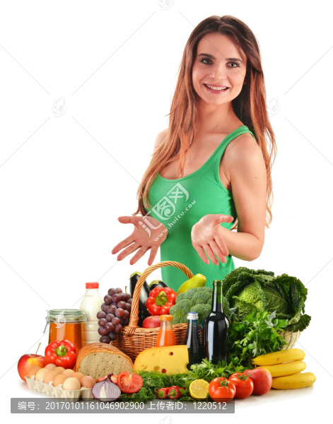 蔬菜籃女