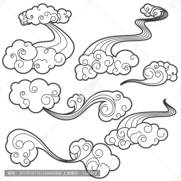 白色的云