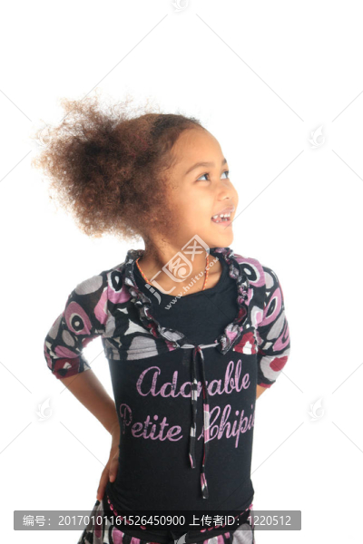 美國黑人美女黑卷發(fā)女混血兒