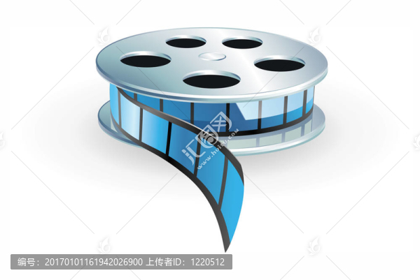 白色背景上的3D膠片