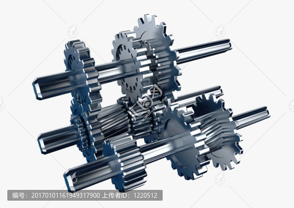 一個(gè)機(jī)械式旋轉(zhuǎn)金屬發(fā)動(dòng)機(jī)的三維渲染