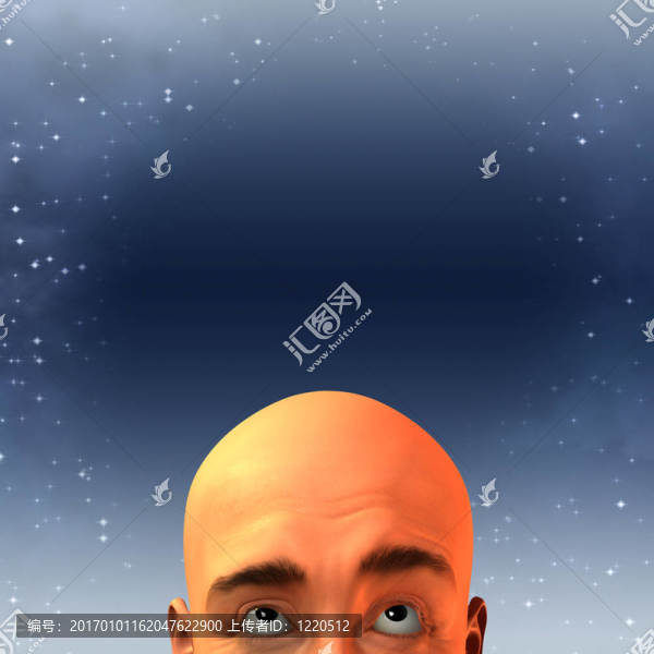 仰望天空的人
