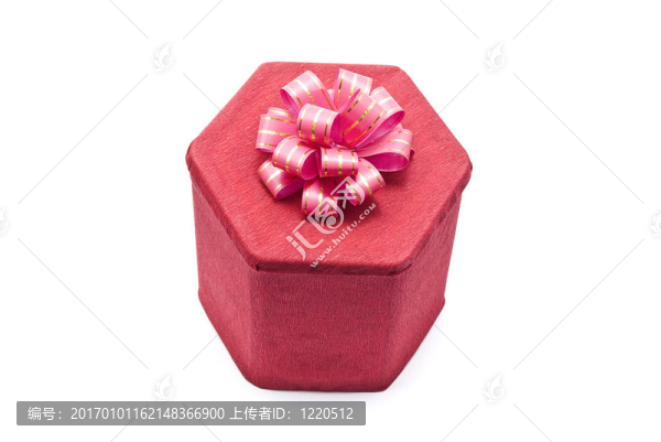 紅色禮品盒與弓