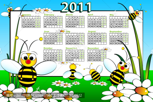 2011日歷與蜜蜂