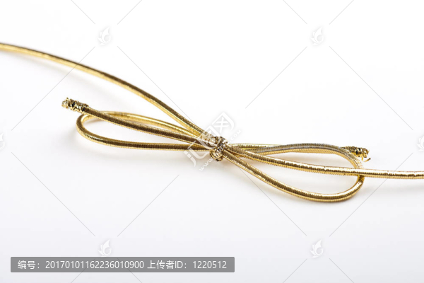 金色圣誕弓與白色陰影隔離
