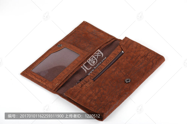 皮革錢包；大長(zhǎng)褐色儲(chǔ)存金錢和信用