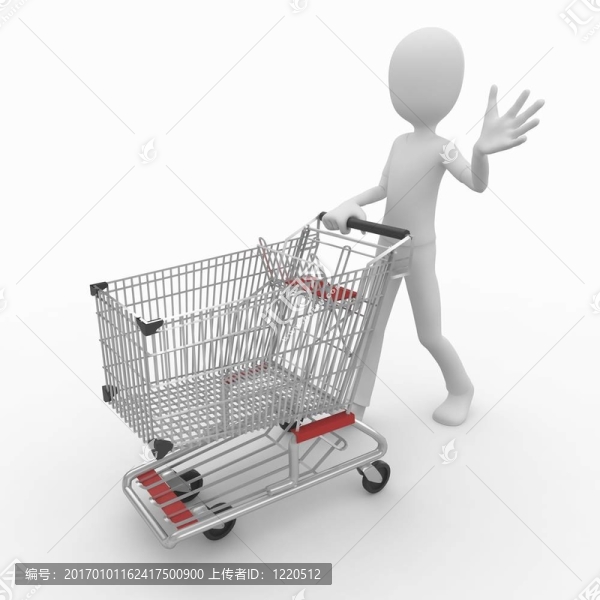 三維人與購物車