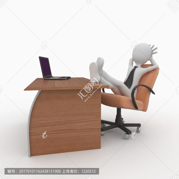 3D男老板在辦公室