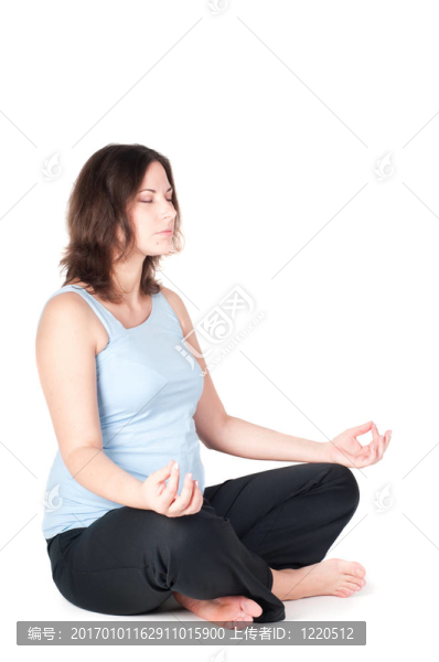漂亮孕婦練瑜伽肖像