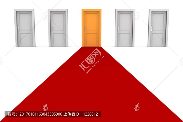 五門和一個(gè)紅地毯-橙色