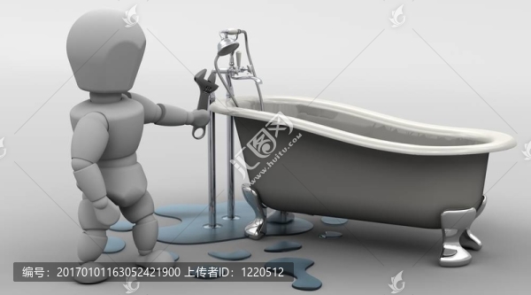 修理漏水的水管工