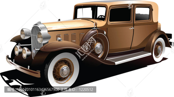 老車。轎車.插圖