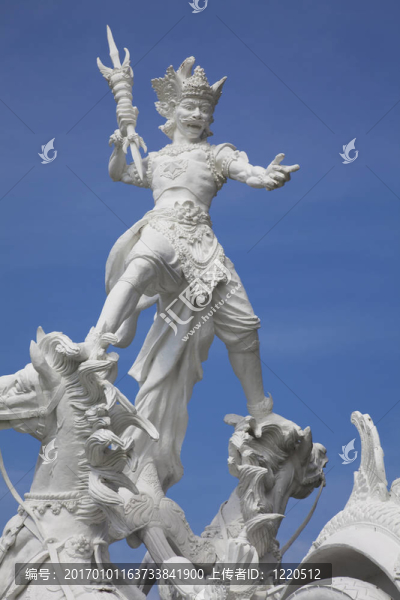 Satria,gatotkaca雕像；巴厘；印度尼西亞