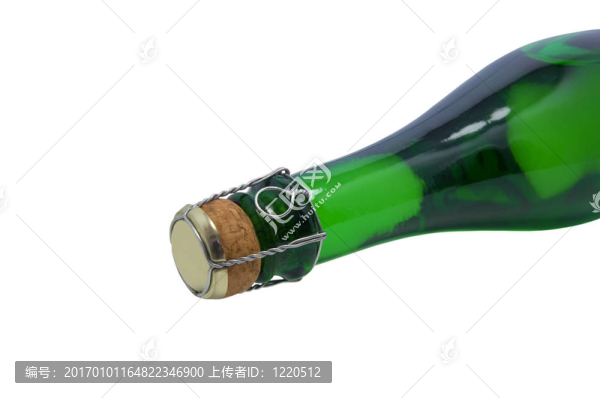 香檳酒瓶的特寫