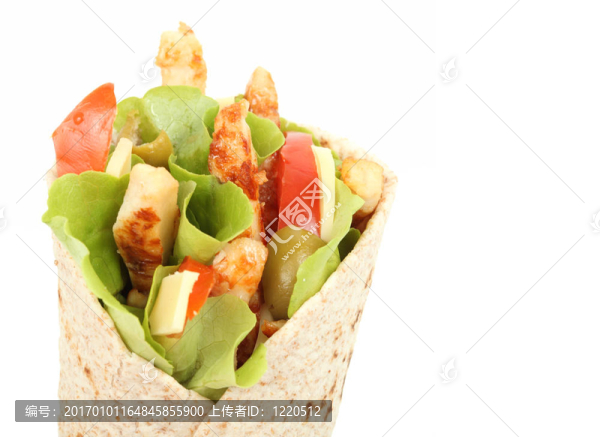 餅裹在白色背景分離-匯圖網(wǎng) www.fosd68.com 餅裹在白色背景分離