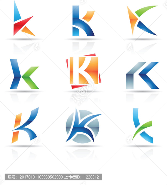 字母K的光滑圖標(biāo)