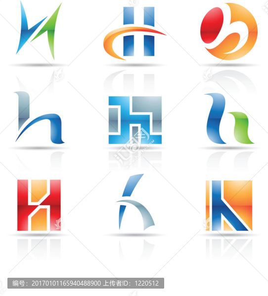 字母H的光澤圖標