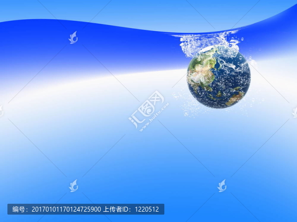 藍(lán)色背景的地球