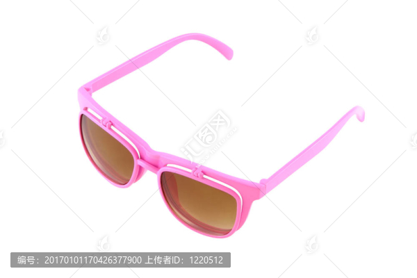 白色背景的防曬眼鏡。